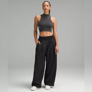 117 🆕🖤 Lululemon Ribbed Softstreme Mockneck Cropped Tank Top - Black